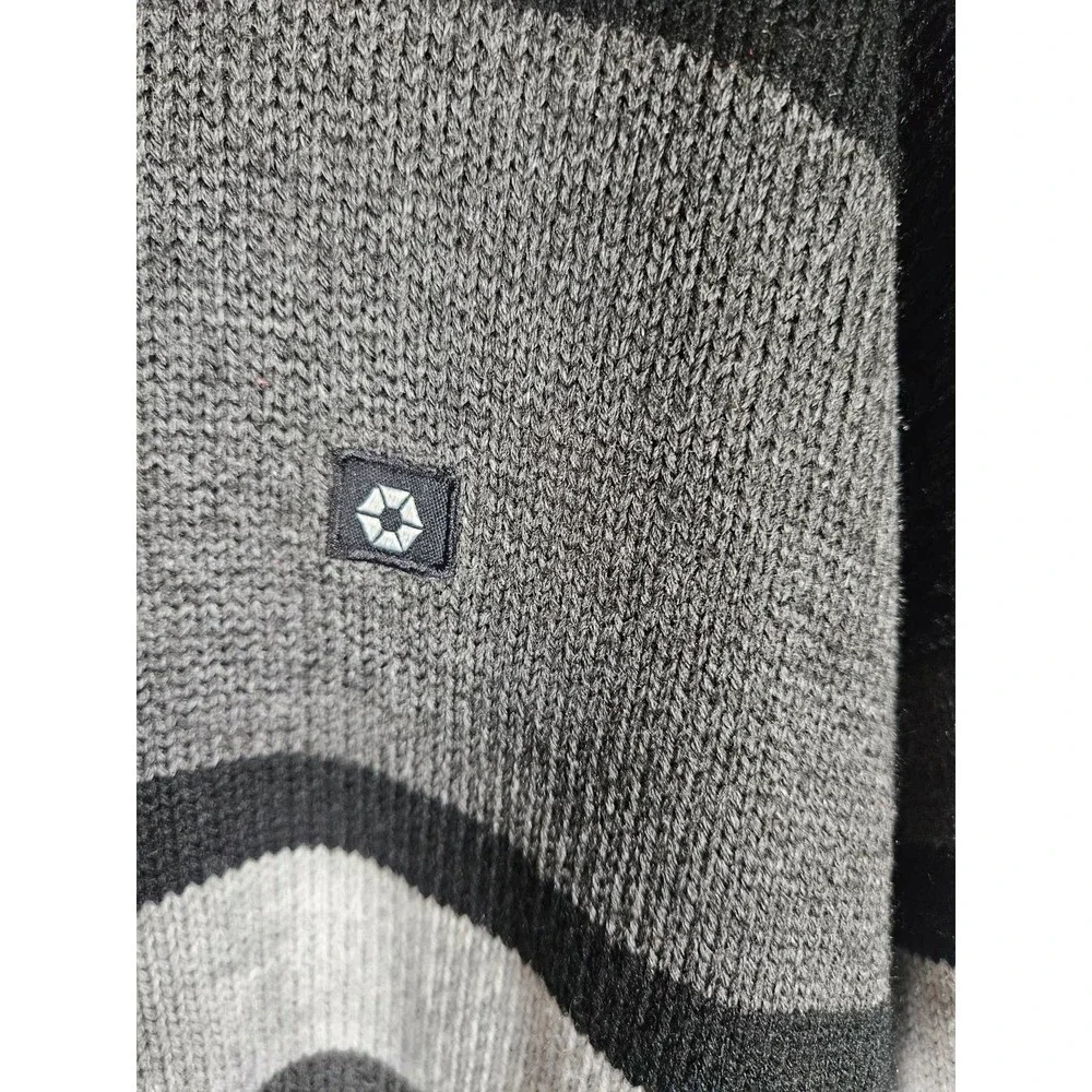 South Pole Mens Authentic Sweater Black‎ Gray Red Knit Sweater Size XXL 2000s